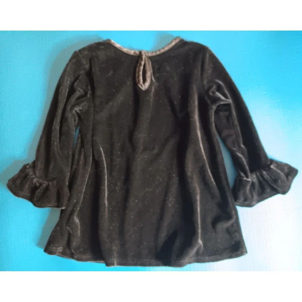 shirt 18 months Koala Baby peasant blouse black velvet with bow